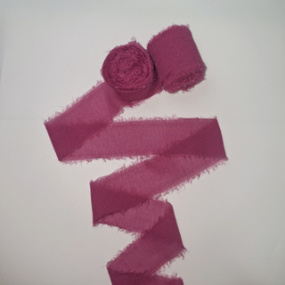 Fita Chiffon Fúcsia Rústica para Laço e Convites | Fita Artesanal 5 Metros em Oferta na Shopee