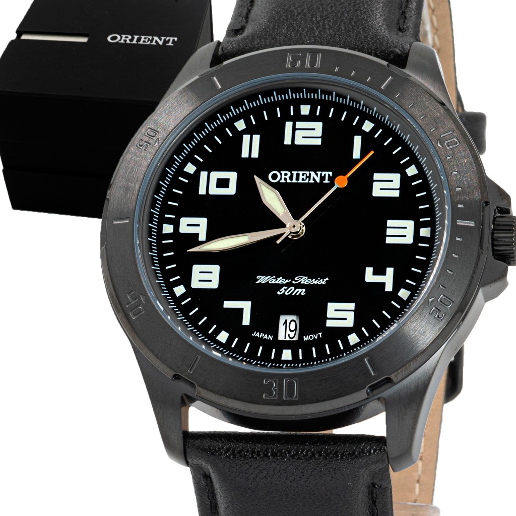 Relógio Orient Masculino Pulseira De Couro Original RO1008P2PX