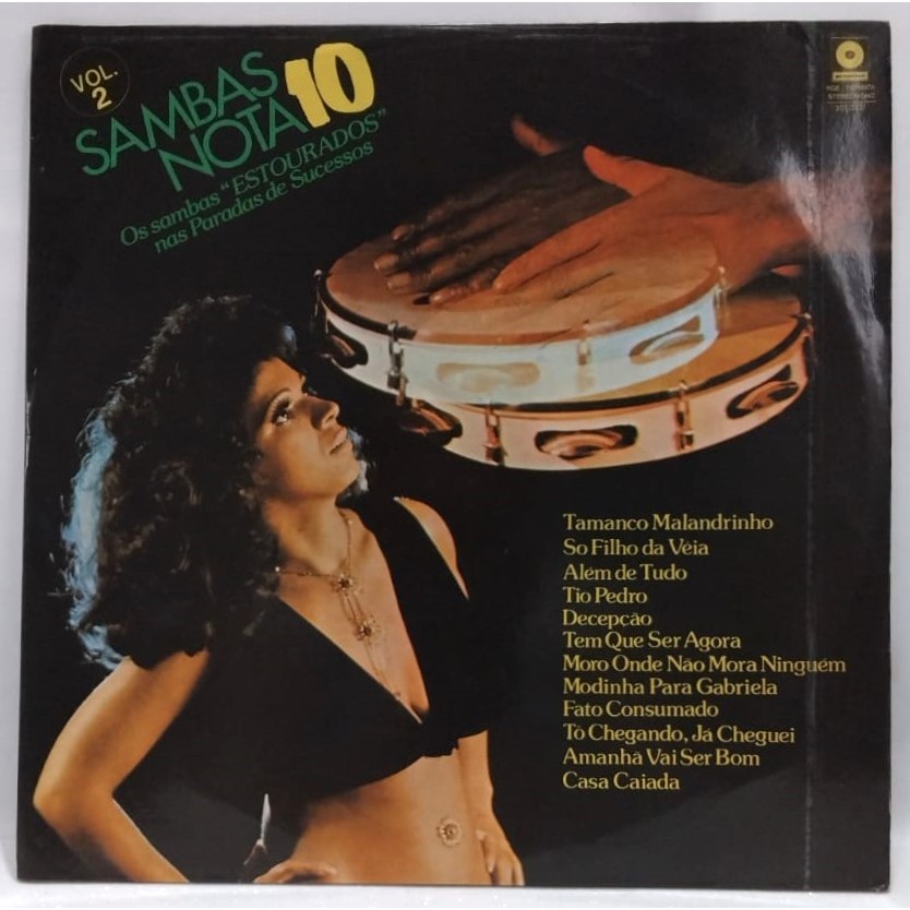 LP Sambas Nota 10 Vol. 2 (1975) Original Premiere - Grandes Escolas de Samba - Disco de Vinil Testado