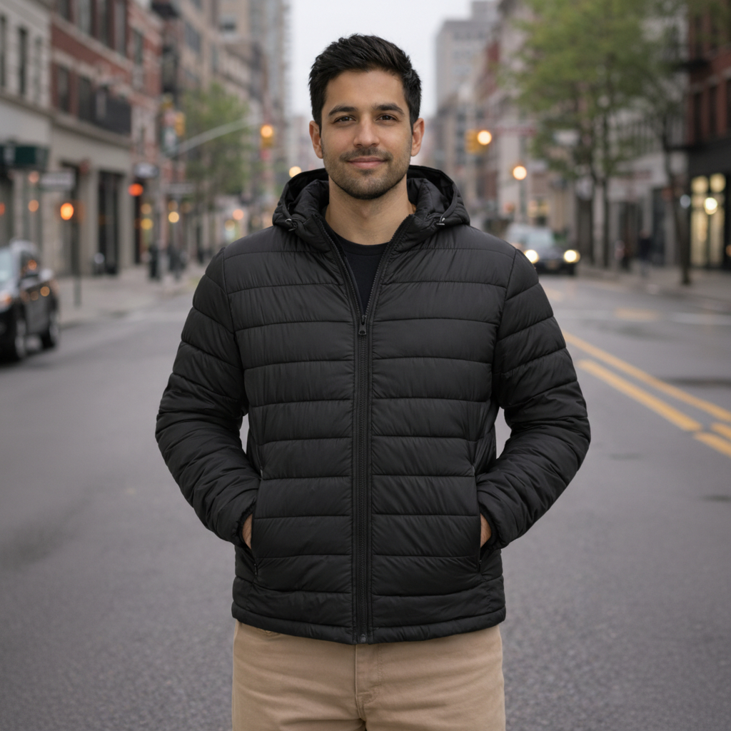 Jaqueta Puffer Bobojaco Masculina Impermeável Frio Reforçado Com Capuz Inverno Casaco Unissex Jaqueta Puffer Bobojaco Masculina Impermeável Frio Reforçado Com Capuz Inverno Casaco Unissex