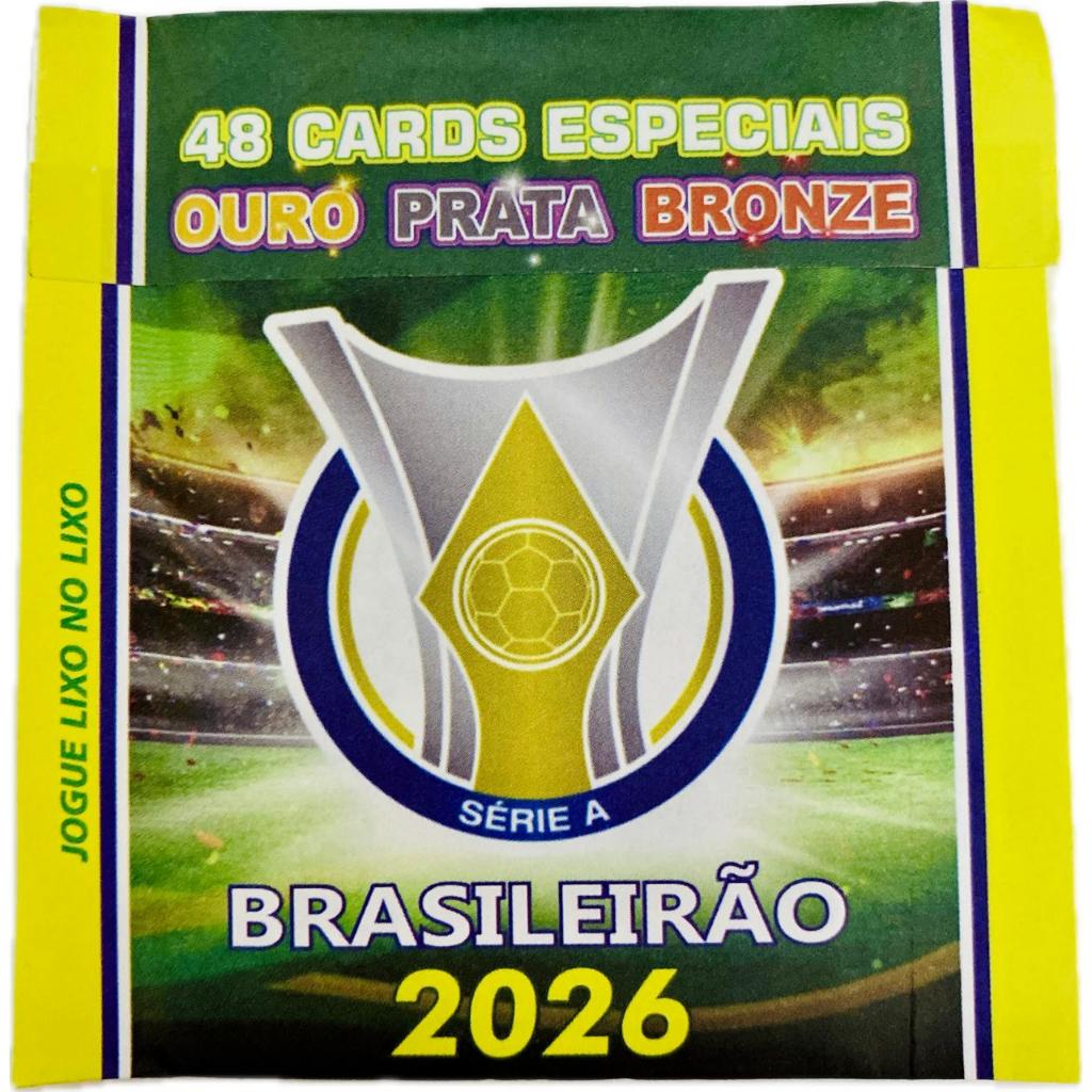 800 cards Brasileirão 2026 PP = 200 pacotes fechados em Oferta na Shopee