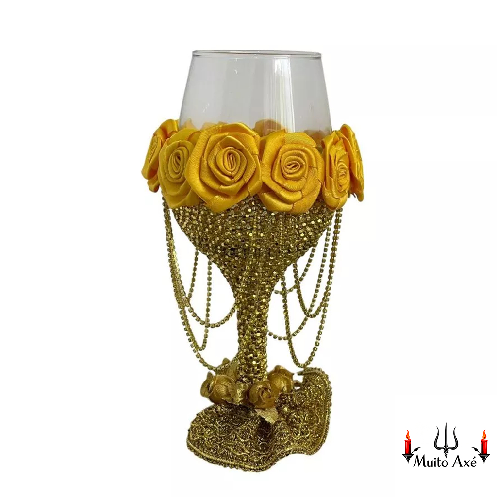 Taça Luxo Grande Dourada Ouro Pomba Gira Maria Padilha, Maria Quitéria  Altar Umbanda