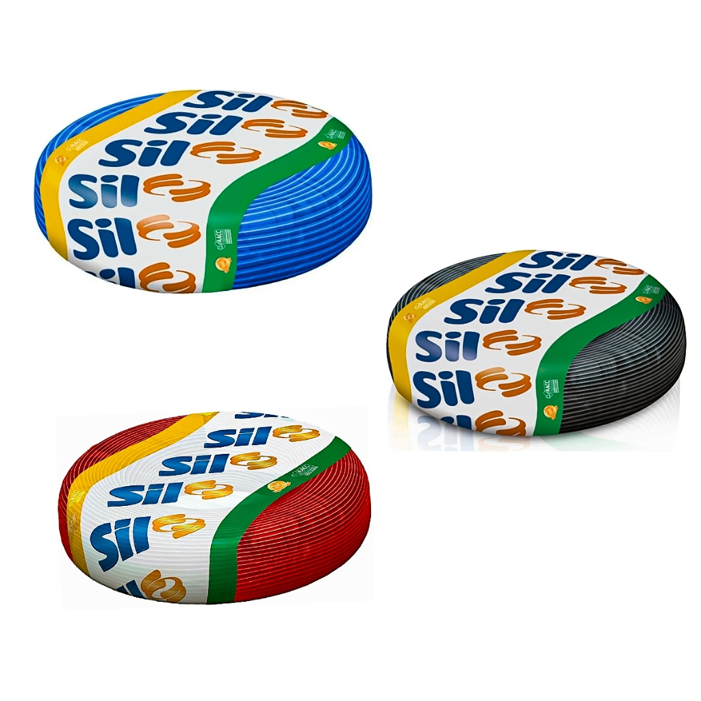 Cabo Flexível 10mm 100Metros 750V SIL Fios 100% Original em Oferta na Shopee
