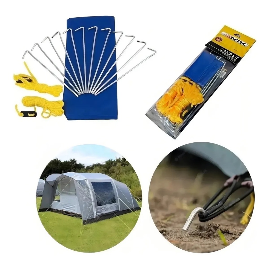 Conjunto De Estacas Kit Para Barracas Camping Nautika 12 peças