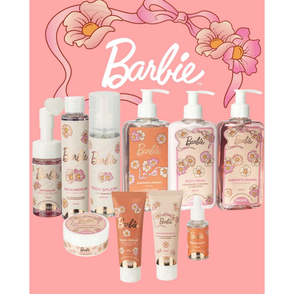 Linha Corporal Facial Sérum Body Splash Sabonete Barbie Lançamento - Fenzza