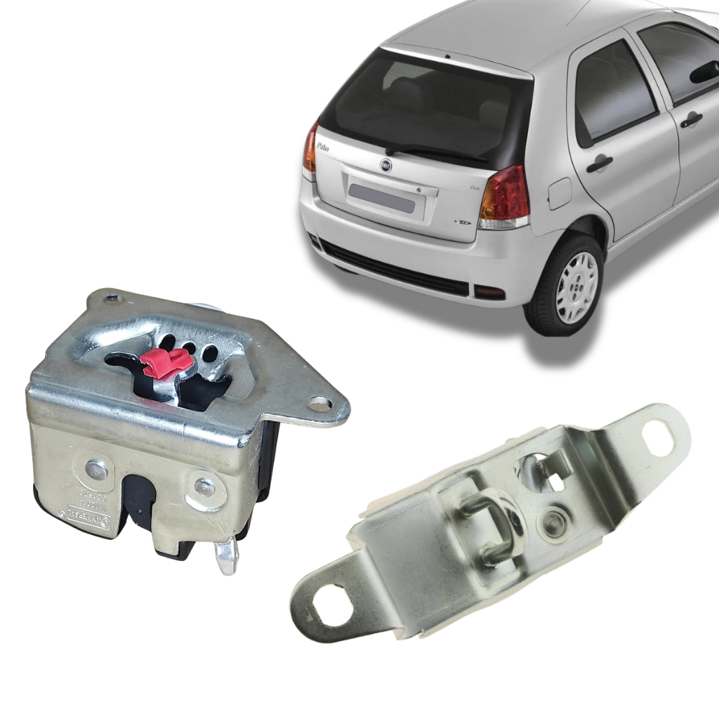 Fechadura Mecanica + Batente Tampa Porta Mala Palio Fire 2004 2005 2006 2007 2008 2009 2010 2011 2012 2013 2014 ate 2016