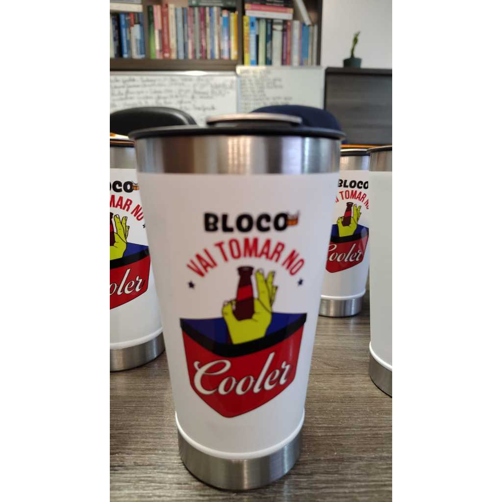 Copo Térmico do Bloco Vai Tomar no Cooler Carnaval