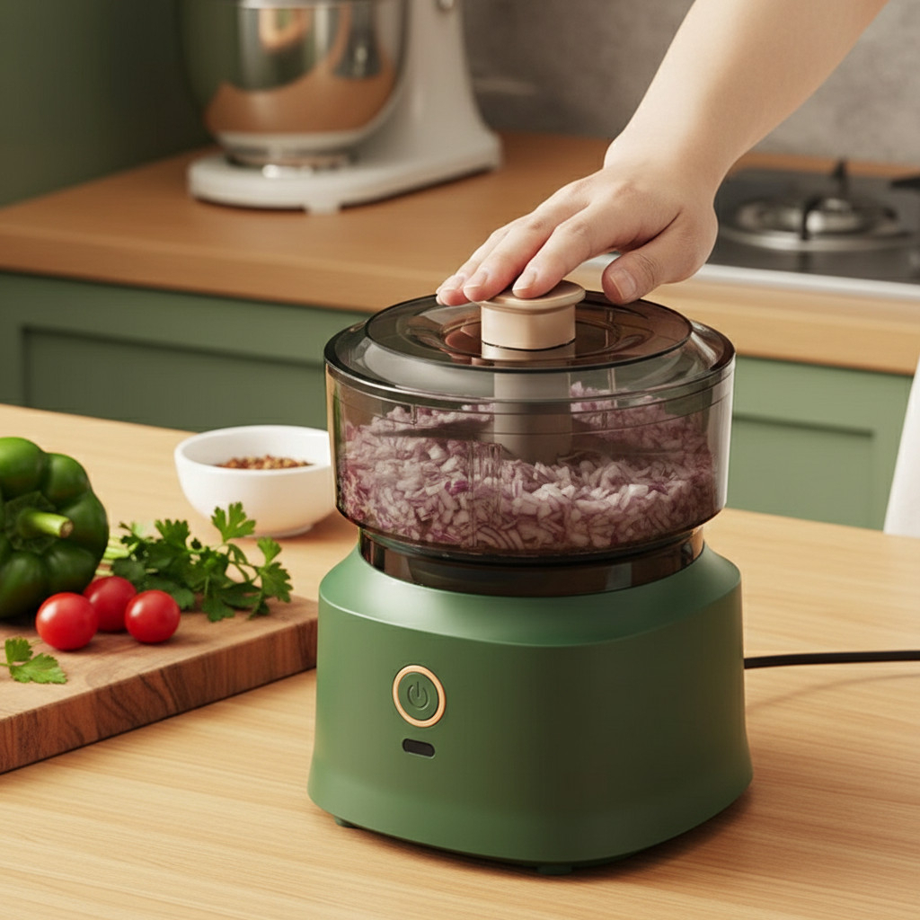 Mini Processador De Alimentos Elétrico Picador De Alho Triturador De Pimenta 350ml novete