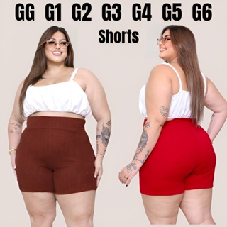 SHORT FEMININO PLUS SIZE MALHA PREMIUM DO GG AO G6 (ZERO TRÂNSPARÊNCIA) em Oferta na Shopee