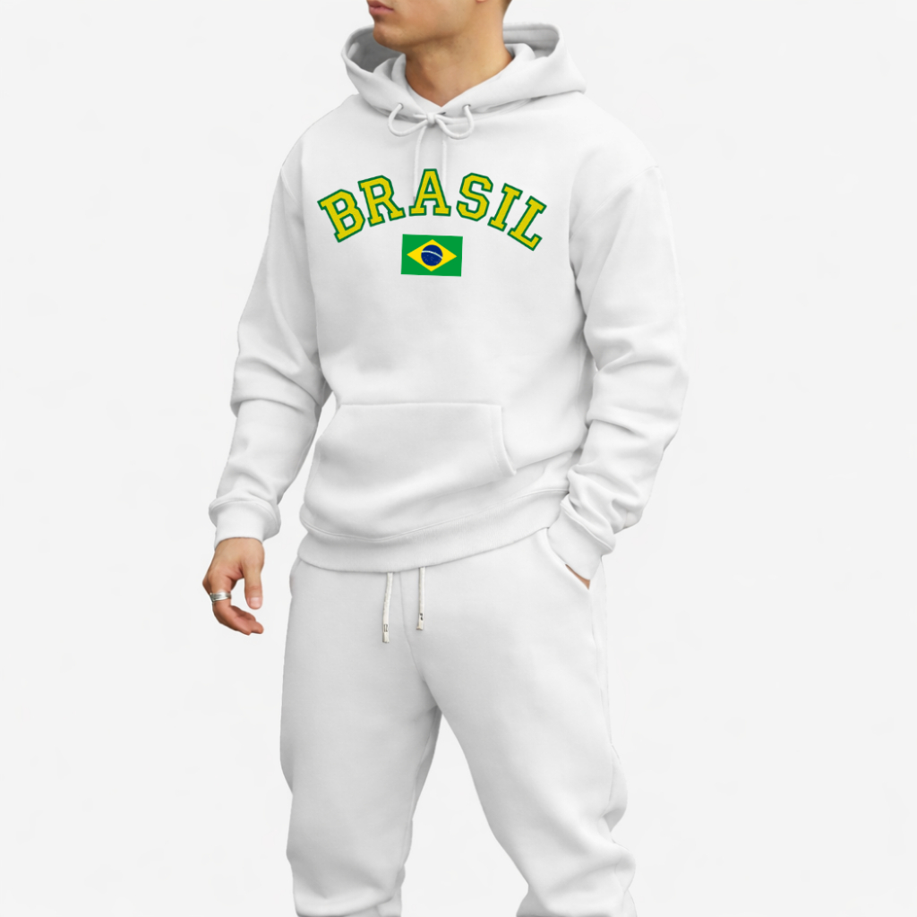 Blusa De Frio Brasil Seleção Brasileira Bandeira Copa Do Mundo 2026 Moletom Unissex Cangu…