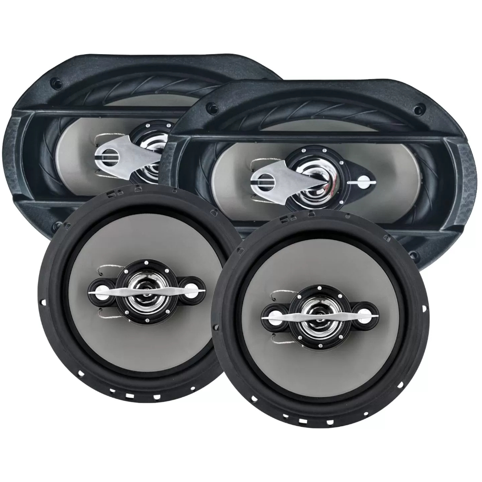 Kit Alto Falante 400W RMS Par 6 Polegadas Quadraxial + Par 6x9 Polegadas 4 Ohms em Oferta na Shopee