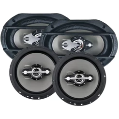 Kit Alto Falante 280W RMS Par 6 Polegadas Quadriaxial + Par 6x9 Polegadas 4 Ohms