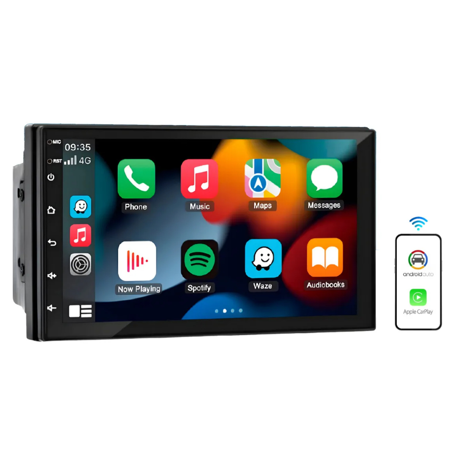 Multimidia 7 Polegadas Car Play Sem Fio H-Tech HT-3127CA Tela de Vidro Full HD Bluetooth Usb Espelhamento Sem Fio