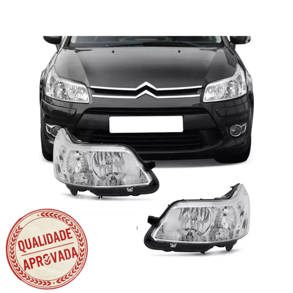 Farol Citroen C4 2008 2009 2010 Até 2014 Pallas Hatch Eletrico