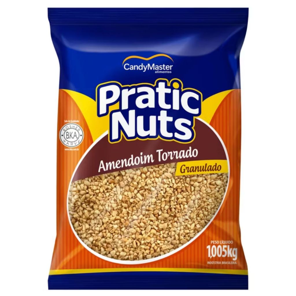 Amendoim Torrado Granulado 1,005 Kg Delicioso Pratic Nuts em Oferta na Shopee
