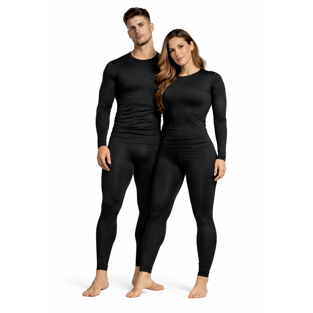 Conjunto Térmico Camisa Longa e Calça Proteção Uv50+ Solar Segunda Pele Unissex Esporte Pesca