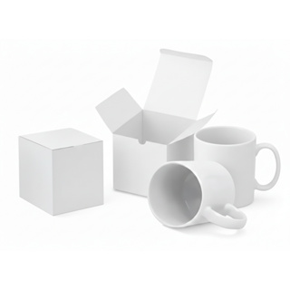 Kit 2 Caneca Branca Porcelana Com Caixinha Sublimação Qualidade em Oferta na Shopee