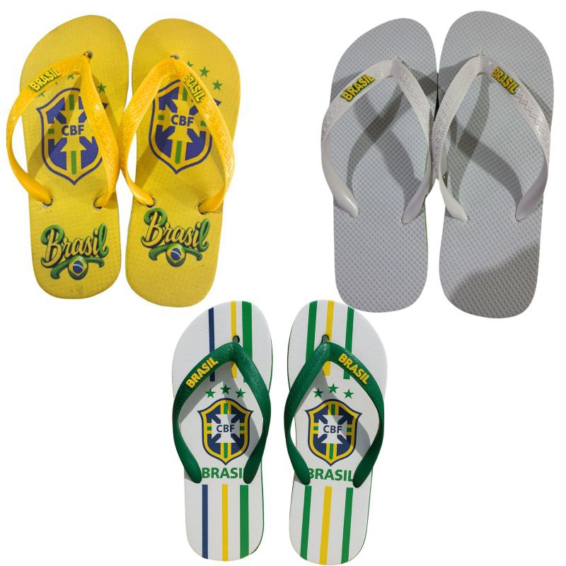 CHINELO PERSONALIZADO BRASIL COM LISTRA LATERAL em Oferta na Shopee