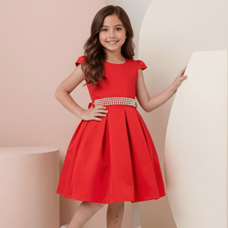 Vestido Infantil Pérola Rodado Luxo Moda Menina Blogueira Mini Diva Foto Natal Modelo Aniversário em Oferta na Shopee