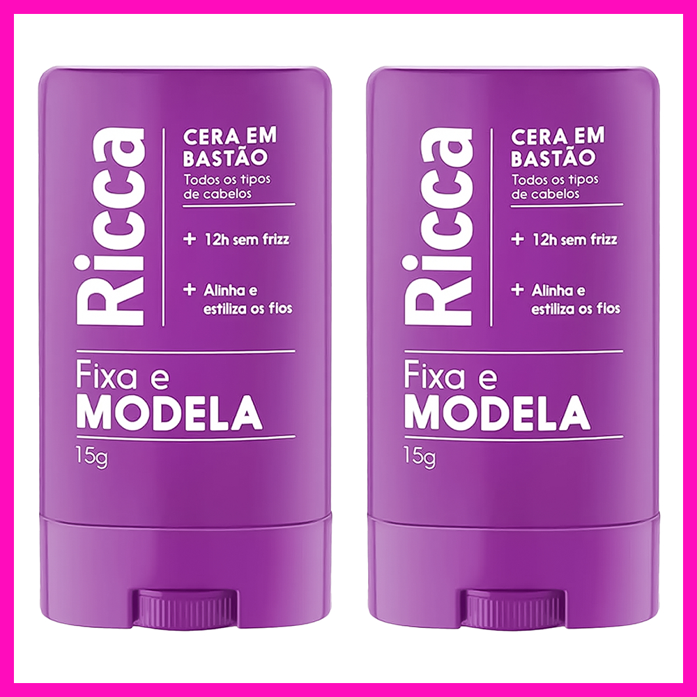 Ricca Cera Fixadora em Bastão (Garante penteados perfeitos com alta durabilidade) em Oferta na Shopee