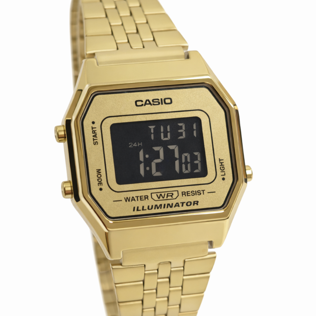Relógio Casio Digital Vintage Feminino Dourado LA680WGA-9BDF em Oferta na Shopee