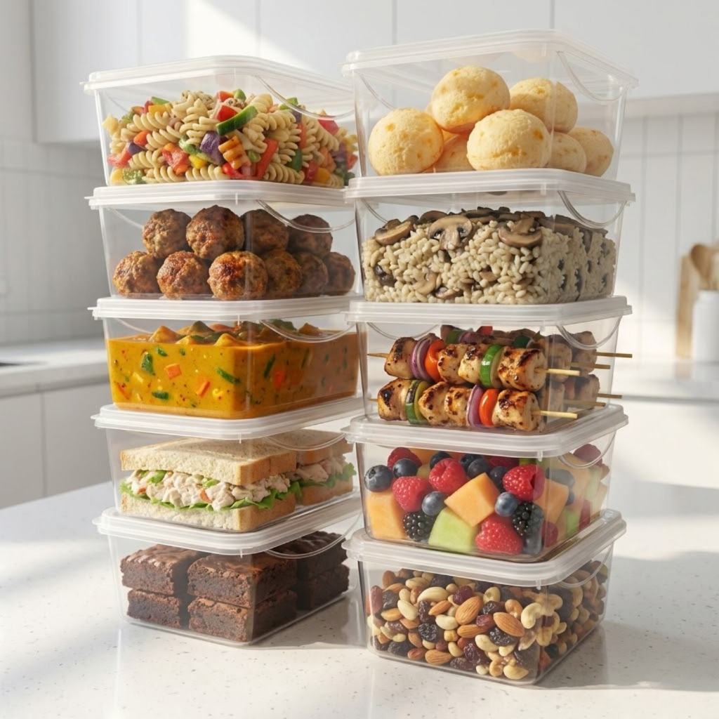 Kit Marmita 1000ml Transparente Pote Plástico Tapoer Fitness Freezer Armazenamento Alimentos em Oferta na Shopee