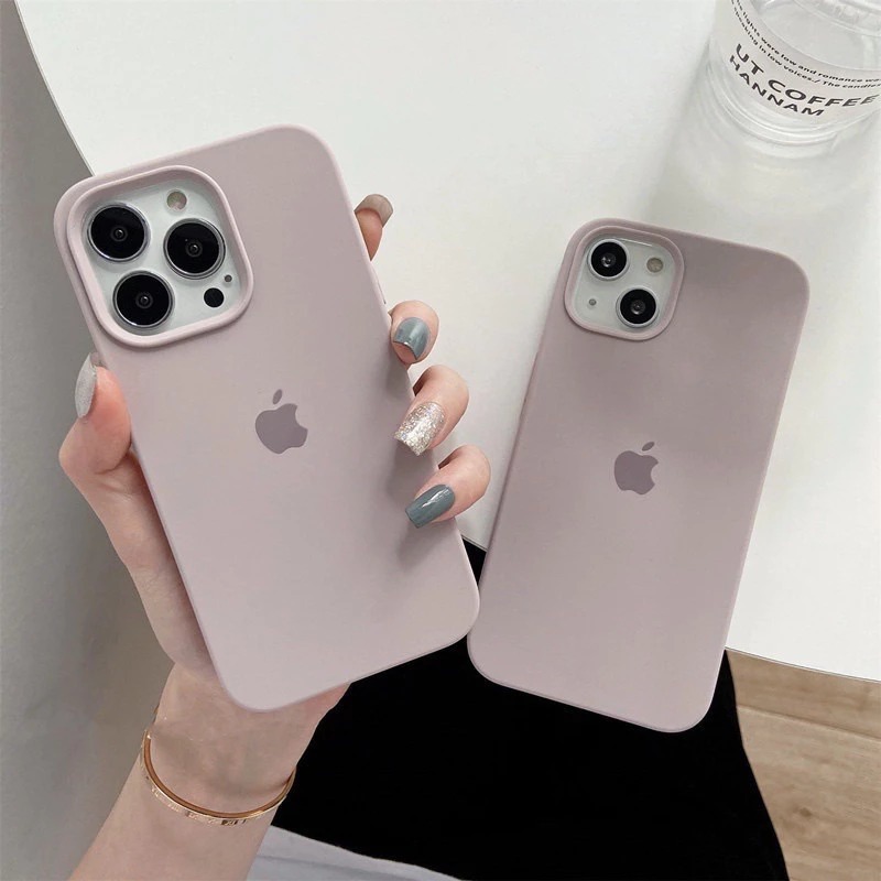 Capa Case Capinha Aveludada Silicone ROSA NUDE para iPhone XR XS MAX 16E 11 12 13 14 15 16 17 PROMAX