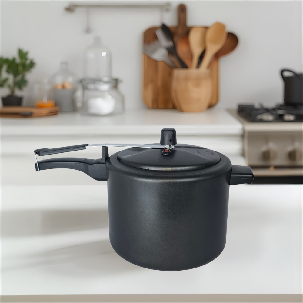 Panela de Pressão Antiaderente - 7 litros - cores: Preto e Cereja