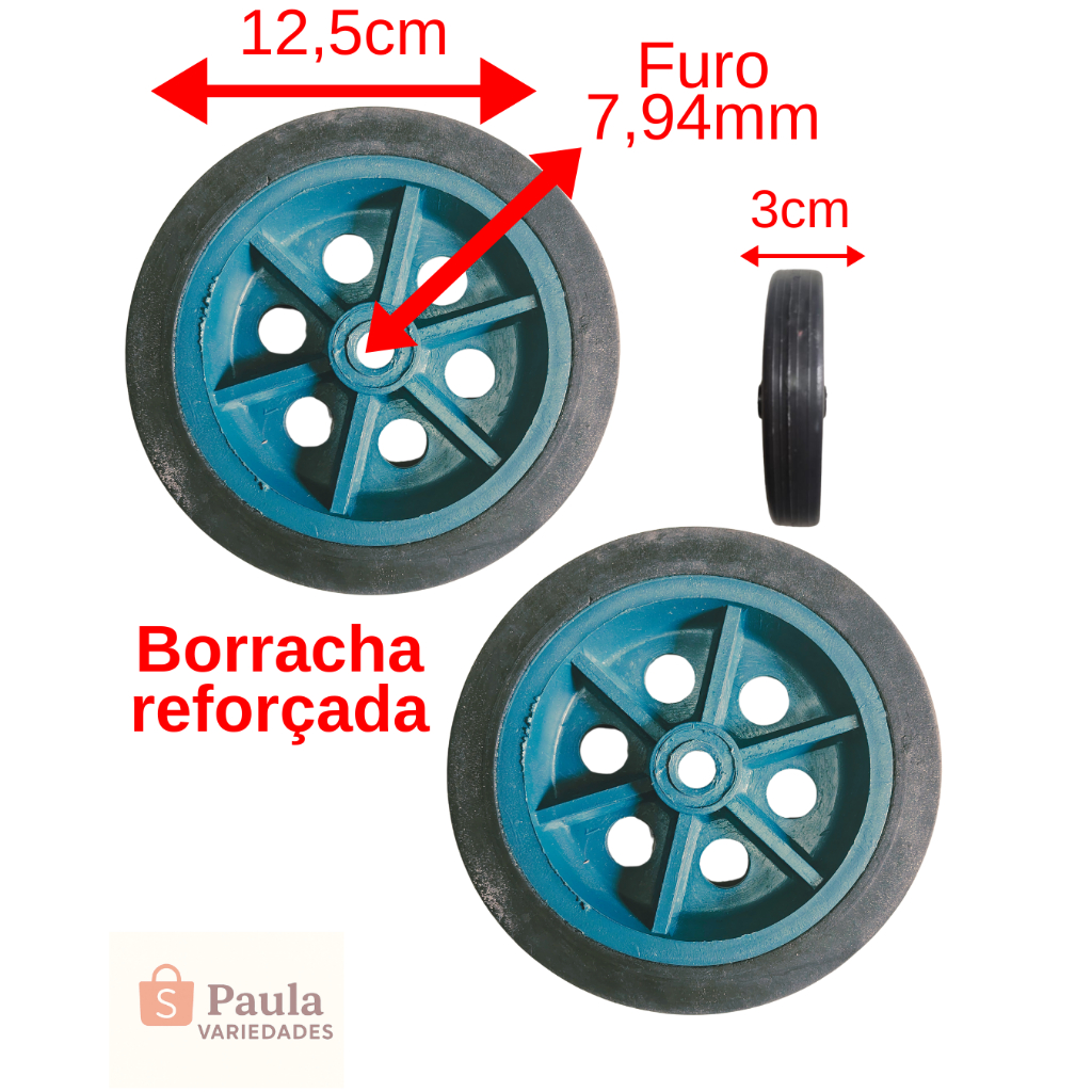 kit 2 Roda Carrinho De Mão DobráveL bagagem 80kg carga para Maleiro Praia Feira Sacoleira Compra botijão gás