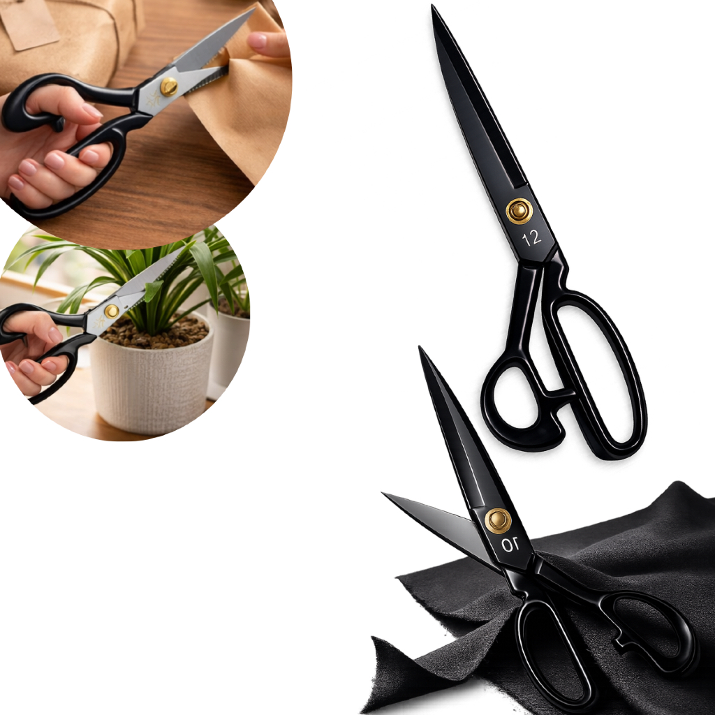 Tesoura de Alfaiate Corte Costura Profissional Costureira Tapeceiro Crina 10 e 12 Polegadas