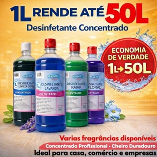 Desinfetante Concentrado 1x50 Litros – Alto Rendimento, Econômico e Perfumado em Oferta na Shopee