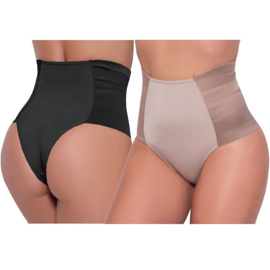 Kit 3 Calça Calcinha Cinta Modeladora Alta Compressão Cós Alto Seca Barriga Pós Parto Confortável