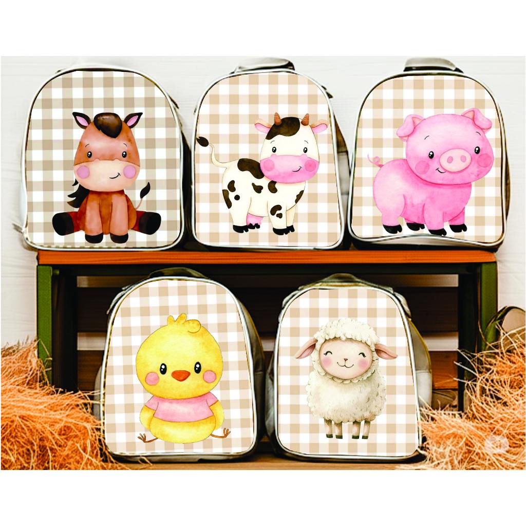 Mochila Fazendinha Infantil para Lembrancinha de Aniversário