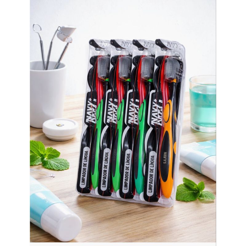 Kit Escova Dental Slim Black – Higiene Completa com Estilo e Precisão