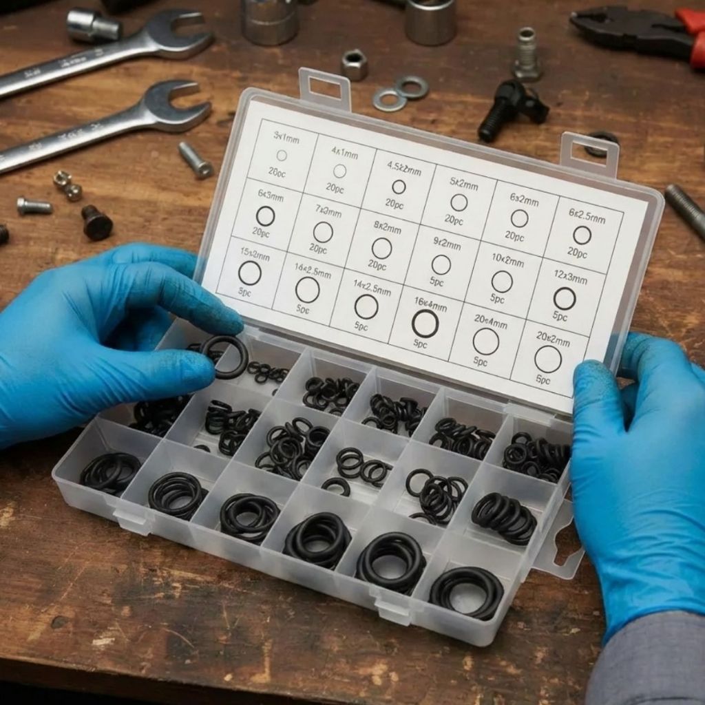 Anel de Vedação de Borracha Para Torneira Oring Nbr Jogo Nitrílica Estojo Kit 225 Unidades Original em Oferta na Shopee