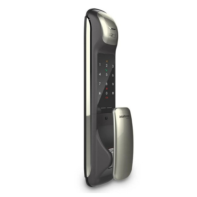 Fechadura Digital Push & Pull Com Leitor Biométrico FR 630 Intelbras