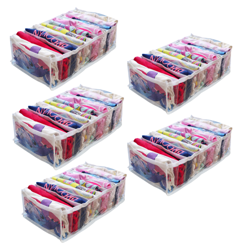 Kit 5 Colmeia Organizadora M Organizador de Gaveta Guarda Roupa Bebe Roupas