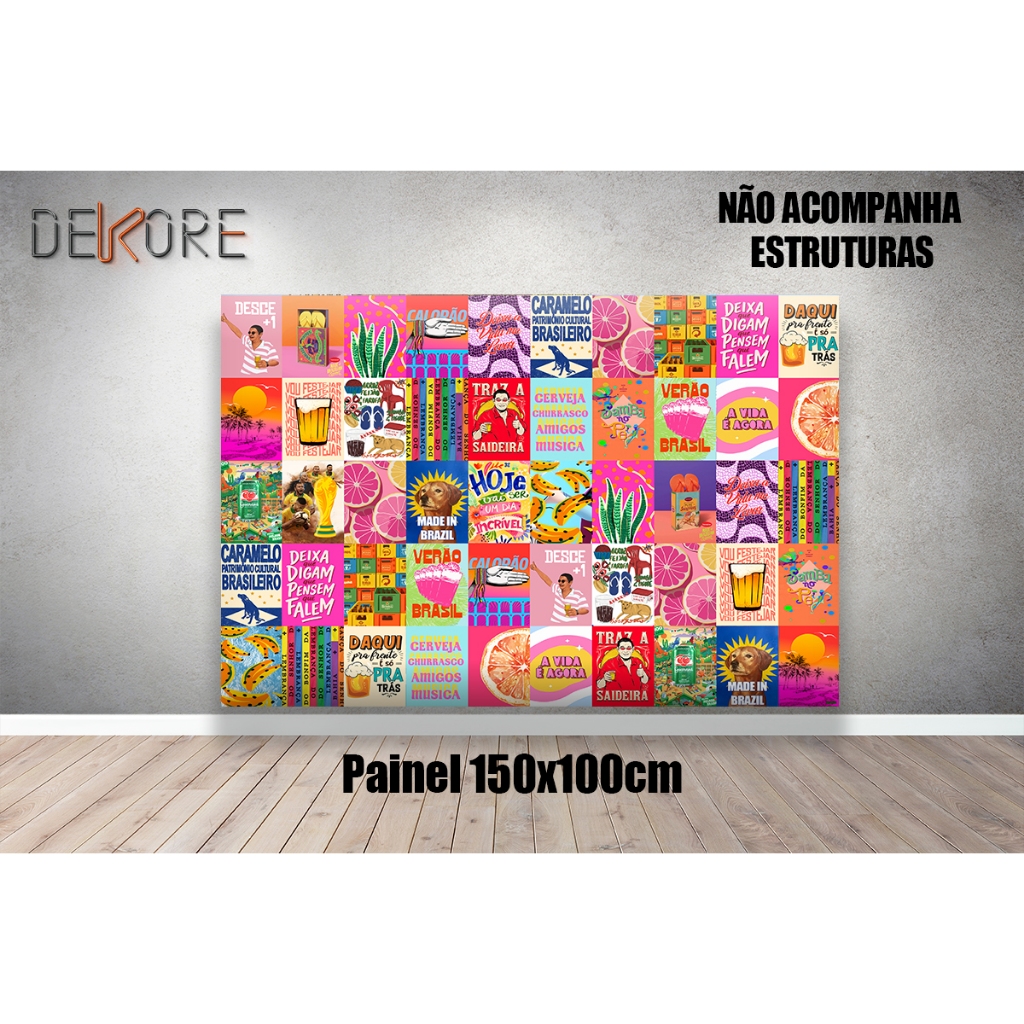 Painel Retangular Brasilidade Lambe Lambe Buteco Rosa 1 Face em Oferta na Shopee