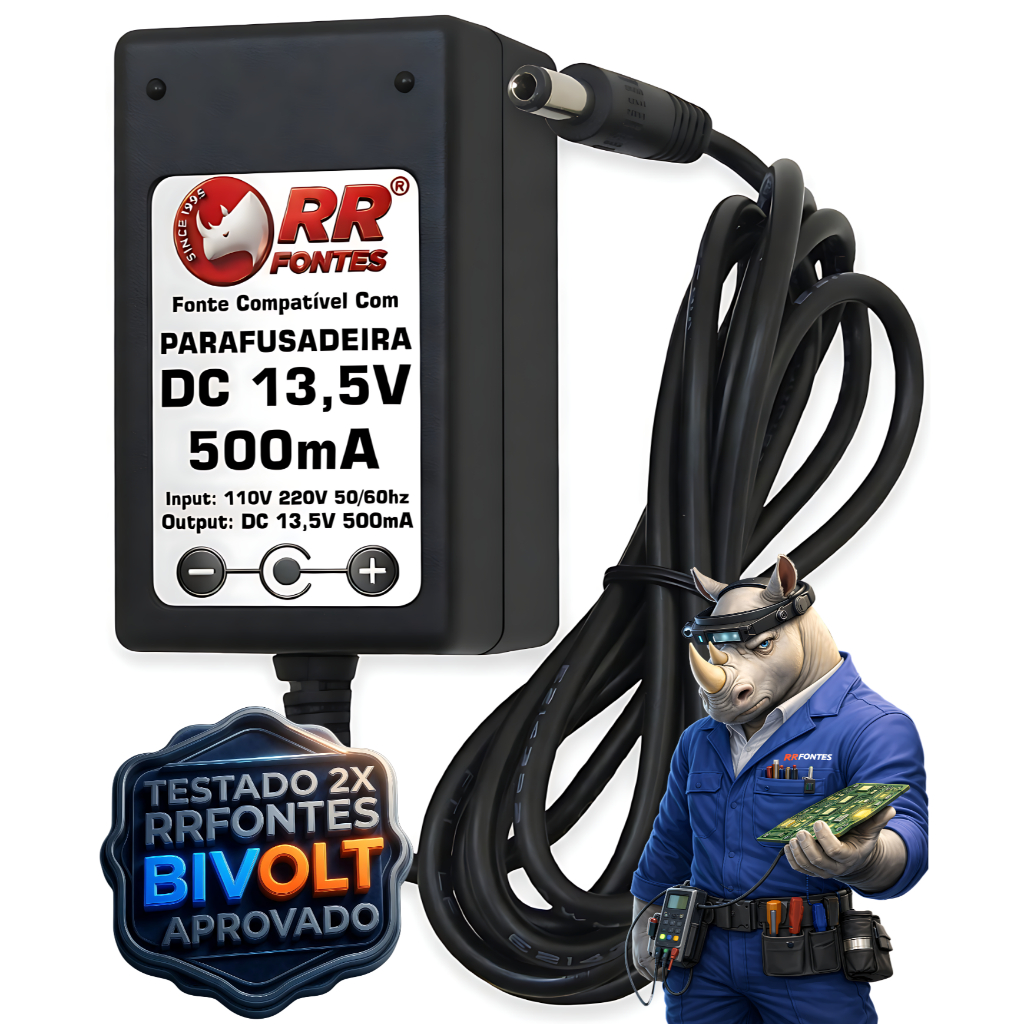 Fonte Carregador 13,5V Para Parafusadeira Dwt Einhell Famastil