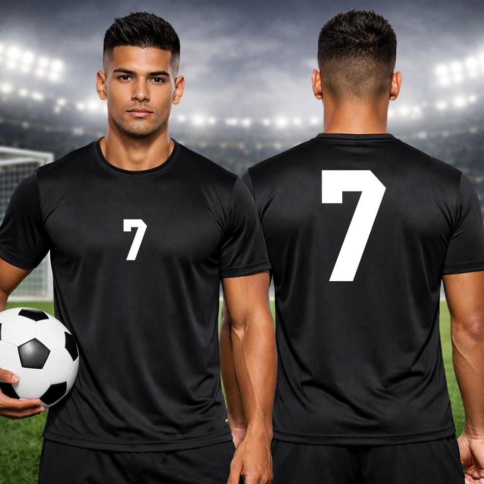 Camisa Camiseta Masculina Futebol Futsal Dry Fit Academia Esportivo Treino Jogador Número 7