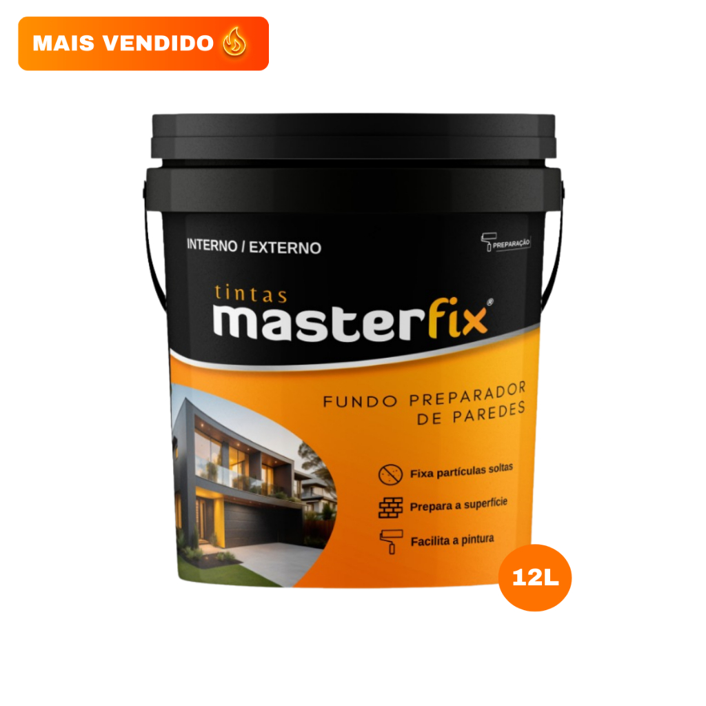 Fundo Preparador de Paredes Masterfix 12L em Oferta na Shopee