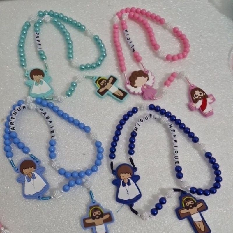 Terço Infantil Personalizado ... Podendo escolher até 2 nomes...Em caso de kit acima de 3 terços nos chame no chat....