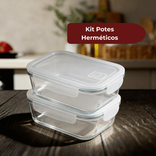 Pote Hermético de Vidro 1 L 650ml  Tampa Vedada Conserva Alimentos por Mais Tempo em Oferta na Shopee