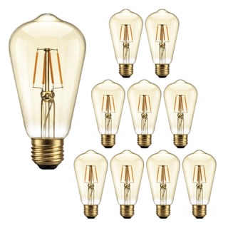 Kit 10 Filamento led 4w st64 E27 2200k Bivolt lampada Vintage Retro em Oferta na Shopee