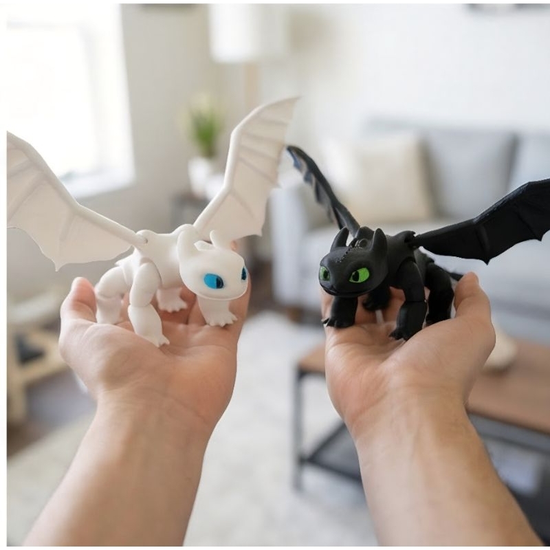 Banguela furia da luz, articulado, como treinar seu dragão, brinquedo articulado