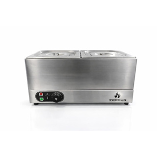 Rechaud Inox 2 Cubas quente Elétrico 1/2x100 ZPRC02E em Oferta na Shopee