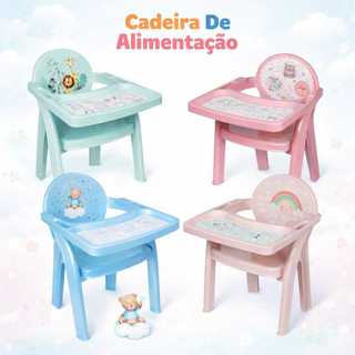 Cadeira De Alimentação Portátil Com Bandeja Para Colorir Infantil Plasutil Poltrona Para Refeições