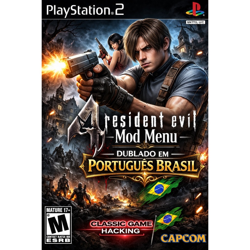 🧟‍♂️ RESIDENT EVIL 4 DUBLADO EM PORTUGUÊS PT-BR PARA PS2 - PS2 DVD – PlayStation 2 Desbloqueado