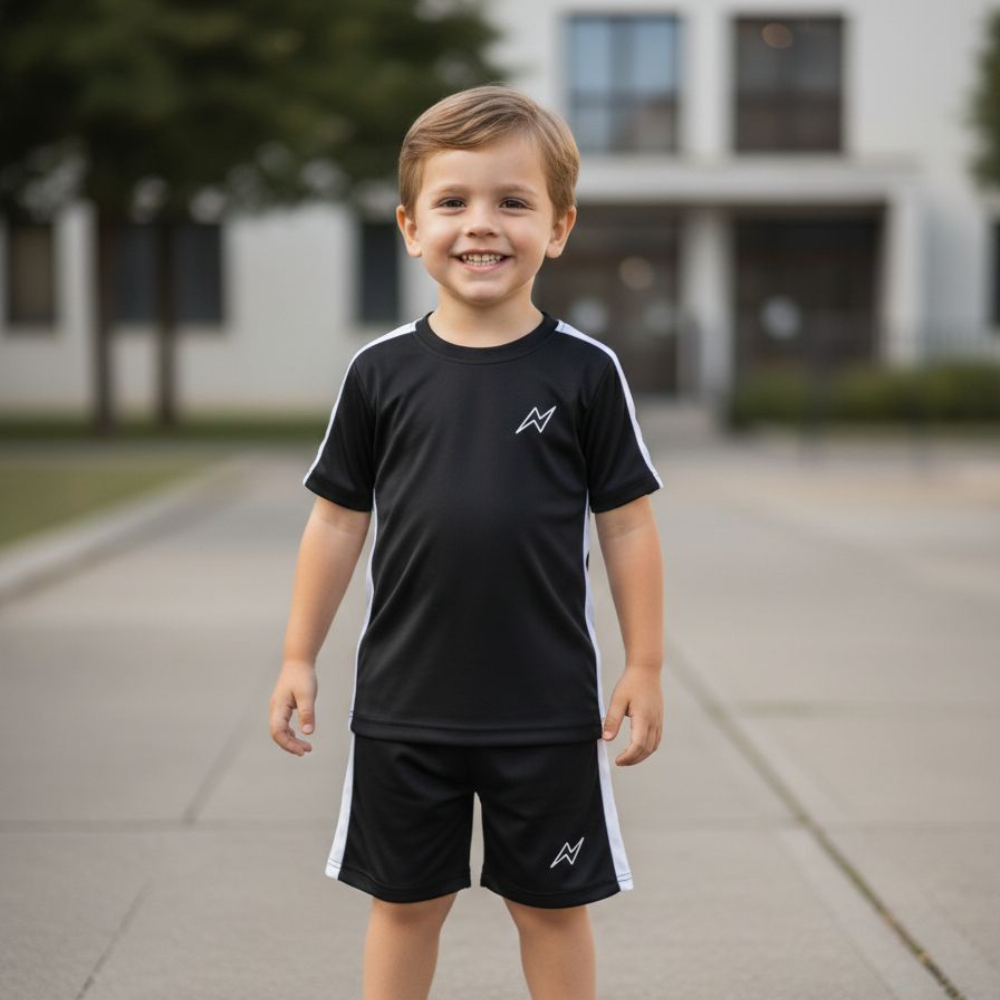 Conjunto Masculino Infantil de Verão - Camisa e Bermuda Confortável - Tamanho 2 ao 12 Anos
