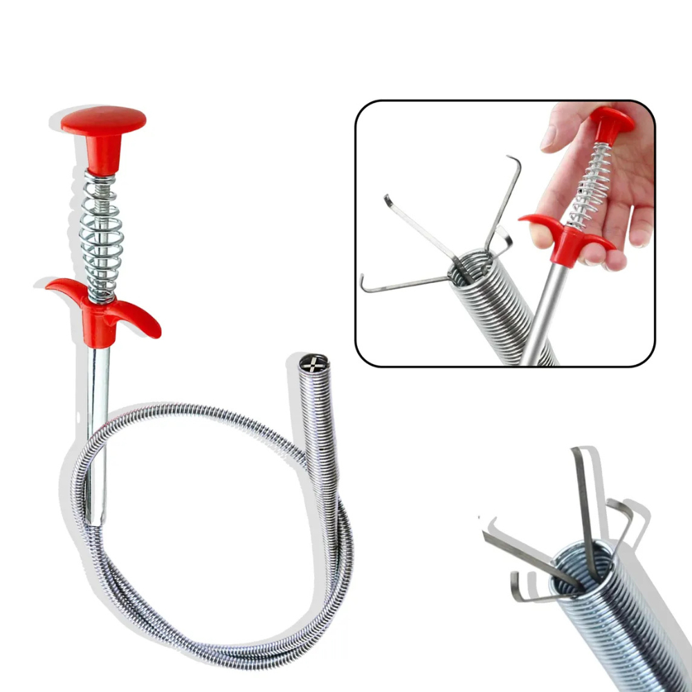 Desentupidor de Pia com Garra – Pegador de Objetos para Ralo, Cozinha e Quintal